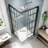 36" W x 36" D x 71" H Framed Double Sliding Corner Shower Door Square Shower Enclosure with 1/4" Tempered Glass