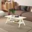 Ensemble de 3 tables basses, tables basses et 2 tables de bout Arona, fini blanc cassé Arona-502517372