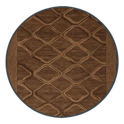 Tapis brun treillis lavable à la machine