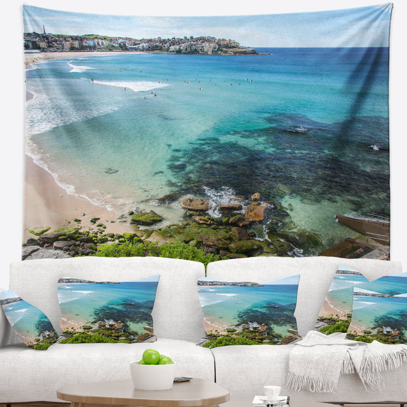 Tapisserie «Seashore Expansive Sydney Bondi Beach», H 68 po x l 80 po