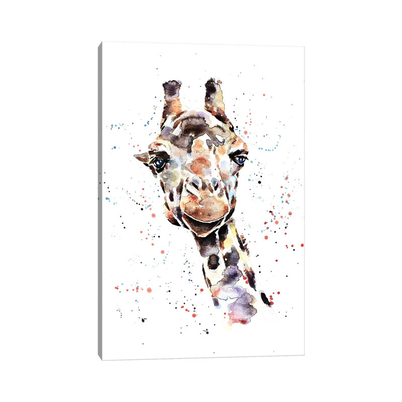 Giraffe II 1 Piece Wrapped Canvas Wall Art, 18" H x 12" W, Wrapped Canvas