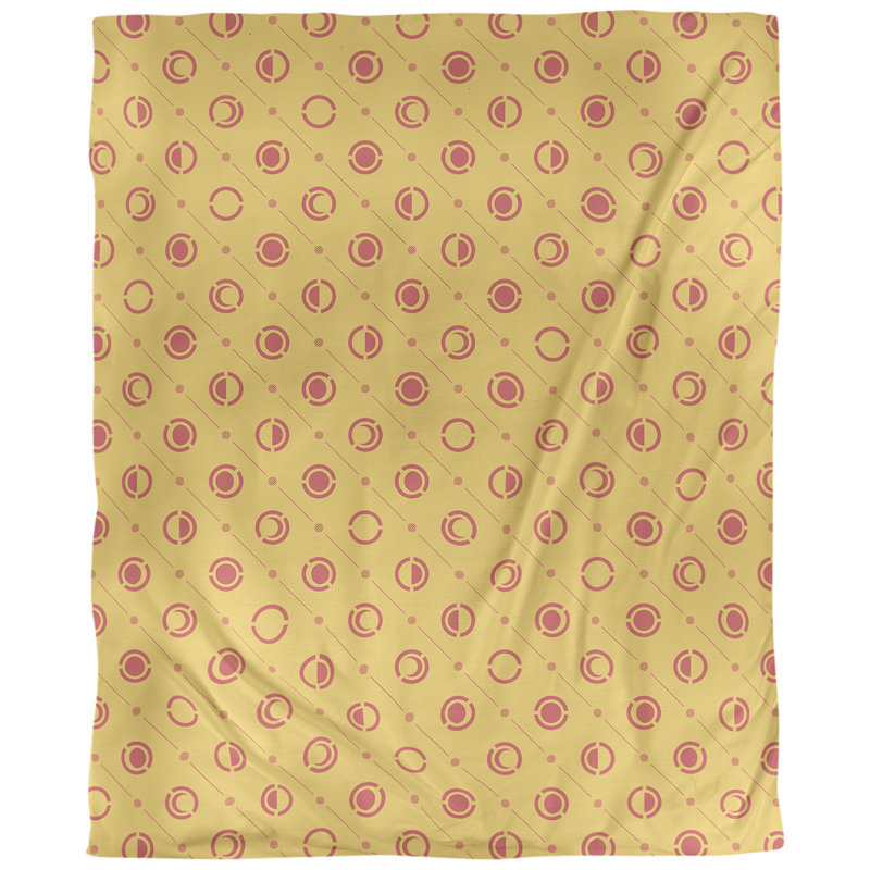 Tissu de phases lune, Doré / rouge, L 60 po x l 36 po, Polyester filé