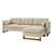 Amando 101"W Mid-Century L-Shape Genuine Leather Reversible Modular Sectional Sofa-2010619757