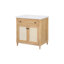 Meuble-lavabo à panneaux 31 po avec dessus en pierre reconstituée (7508VB37 + 7721VT31)