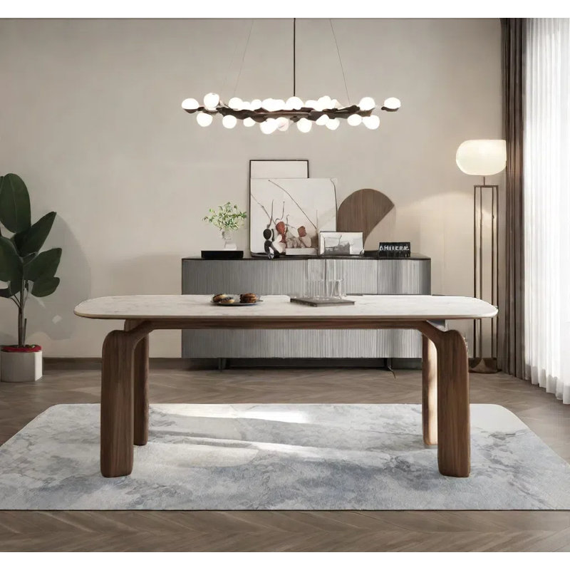 Table en bois massif moderne et durable., H 29,53 po x L 70,87 po x l 31,5 po