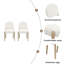 Ensemble de 2 chaises de salle à manger rembourrées sans accoudoirs en tissu Mid Century-1446087407
