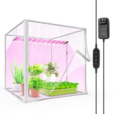 Barrina Indoor Greenhouse With Grow Light, With 40w Seed Starting Led Indoor Plant Light, Portable Mini Greenhouse With Timer For Seed Starter Tray, Seedling, Sprouting, Microgreens
