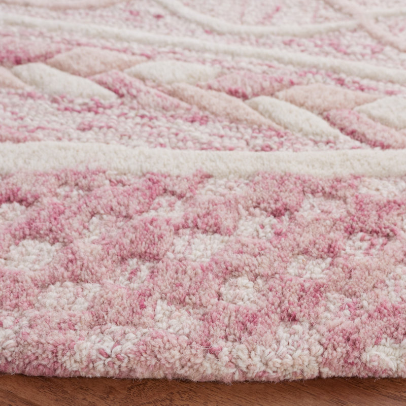 Tapis en laine et coton touffeté à la main Aashdon, Rond 6 pi