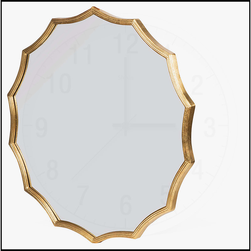 Magnifique miroir mural avec motif soleil levant, idéal pour la décoration de la maison et du bureau.