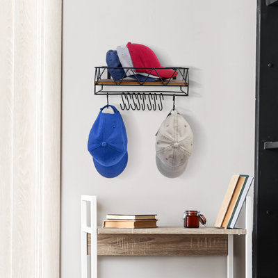 Entryway Wall Storage Organiser with Key Hooks
