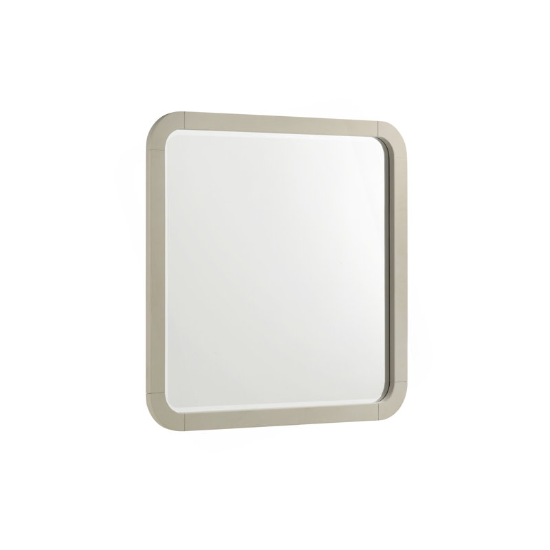 Aria Elegant Beige Framed Mirror made with wood(Includes Only Mirror)