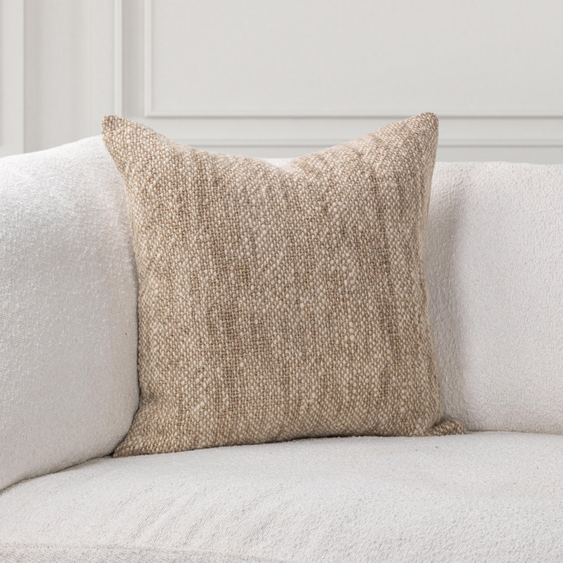 Jai Linen Blend Throw Pillow, Square 22"