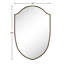 Miroir de salle de bain asymétrique en métal arqué 30 po H x 20 po Faus pour meuble-lavabo, commode, manteau de cheminée ou chambre à coucher-1332063291