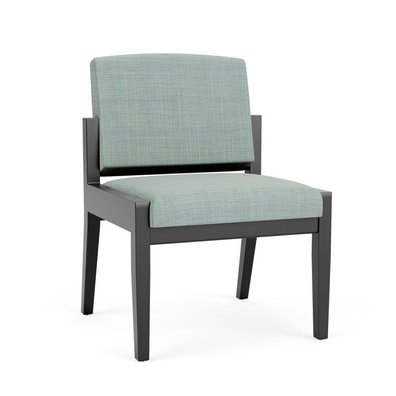 Chaise d’invité Amherst, Noir, Chambray écume de mer