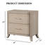 Table de chevet transitionnelle avec ports USB et bords incurvés