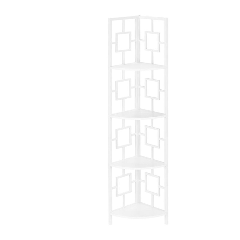Bibliothèque en métal à 4 tablettes, Blanc
