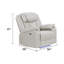 Fauteuil inclinable électrique moderne et contemporain avec cadre en bois et en métal beige