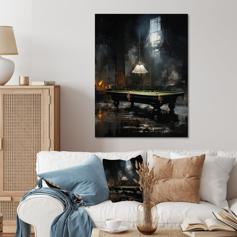 " Billard Billiard Noir ", 20" H x 12" W