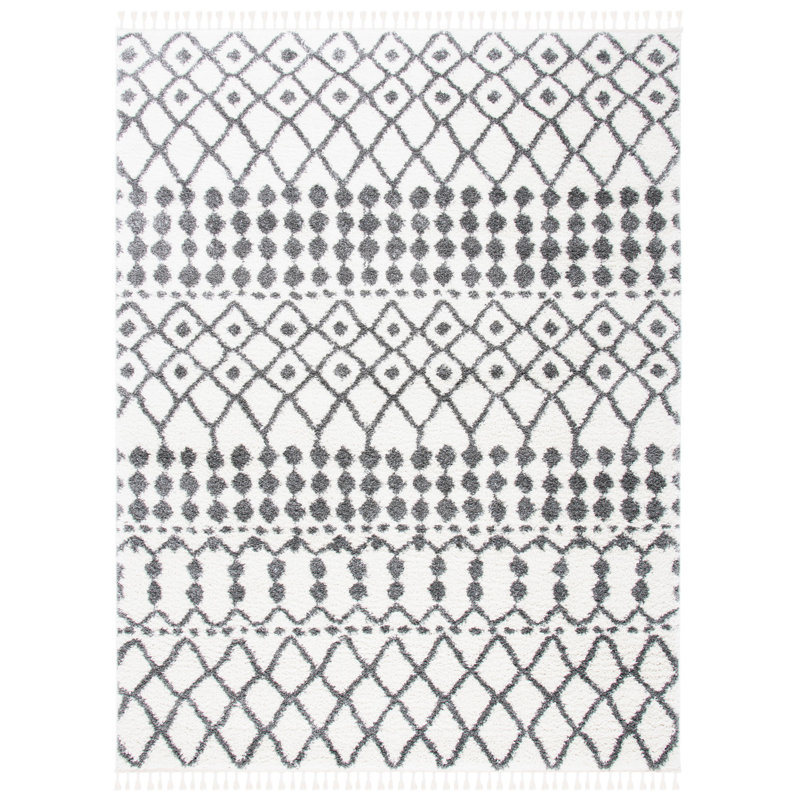 Berber Fringe Shag Performance Southwestern Rug, Rectangle 4' x 6'