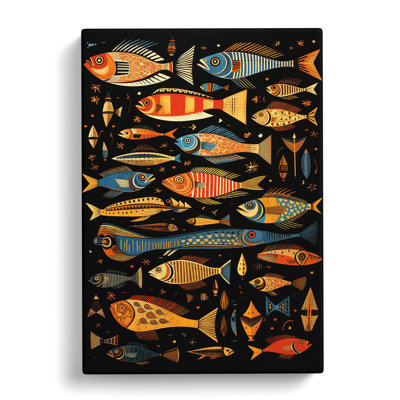 Fish Symbolism Art - Wrapped Canvas
