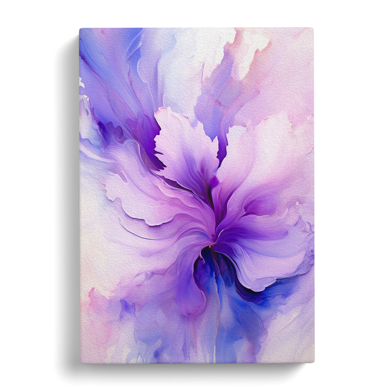 Lavender Flower Abstract No.2 - Wrapped Canvas