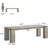 Gray Wood Grain Farmhouse Dining Table - Minimalist Design With Natural Texture For Dining Room Centerpiece