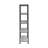 4-Shelf Bookcase With Metal Frame In Grey Driftwood And Black-1293410441-1293410443