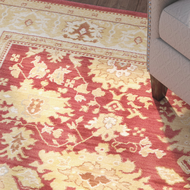 Tapis rouge / or Christensen, Rectangle 9 pi 6 po x 13 pi