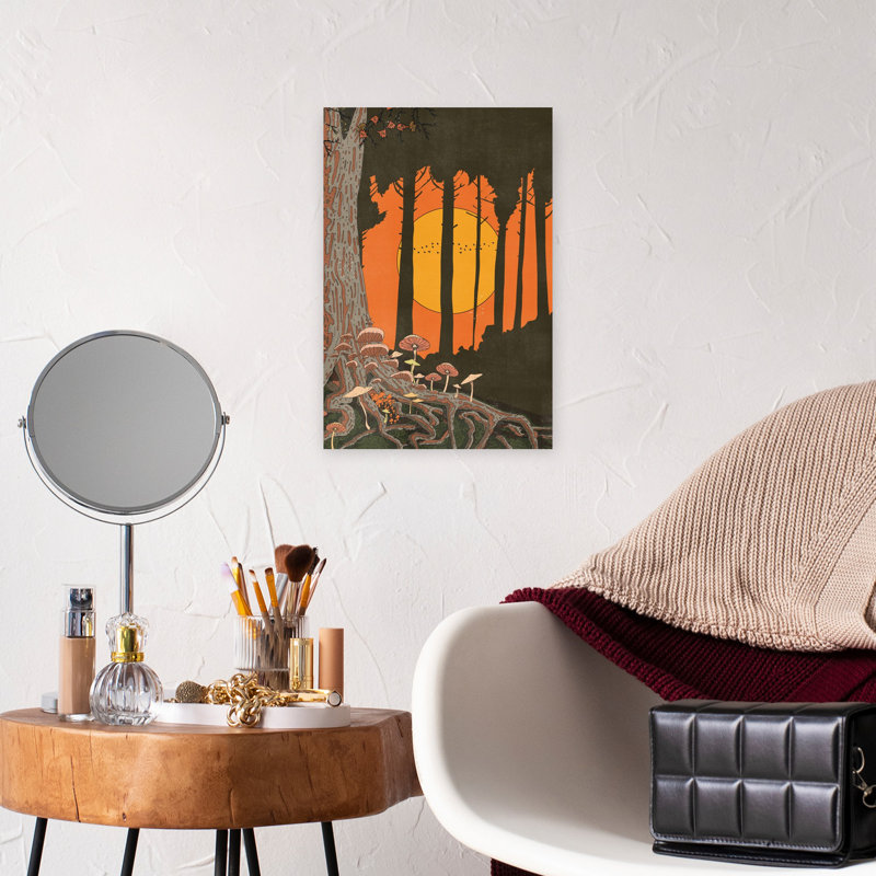 Art mural forêt d'automne, H 18 po x l 12 po