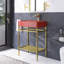 Ensemble de meuble-lavabo autoportant 24 po en or avec lavabo intégré en céramique mauve 24 po-910696937