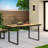 Cibola Rectangular Wood Metal Outdoor Dining Table , 62.75'' in. W 27.5'' in. D-107162850