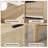 Natural Wood 6 Drawer Dresser- Rattan Surface for Bedroom
