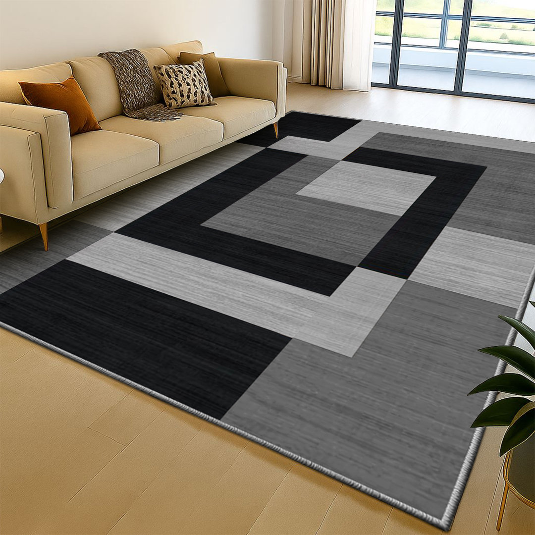 Oriental Machine Tufted Shag Area Rug
