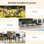 Steel Patio Dining Set Table,-1825071088