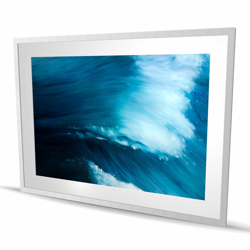 «Unleashed Sea» - décor contemporain mat encadré blanc