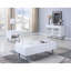 Table basse 1 tiroir haute brillance blanche