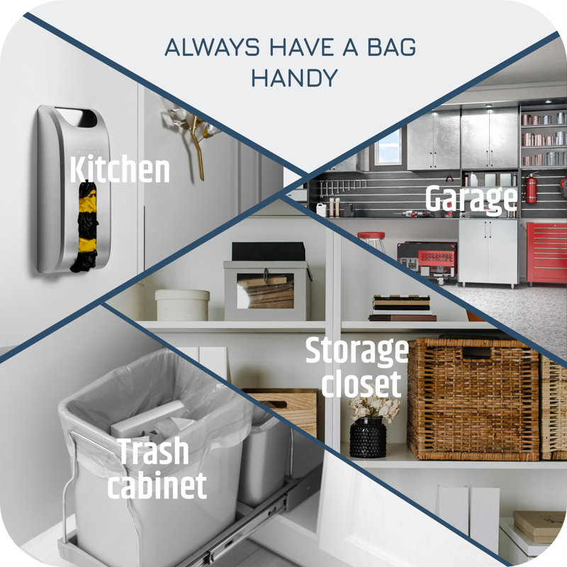 Wall-Mounted Bag Organizer - Durable, Smudge and Fingerprint Resistant, Black