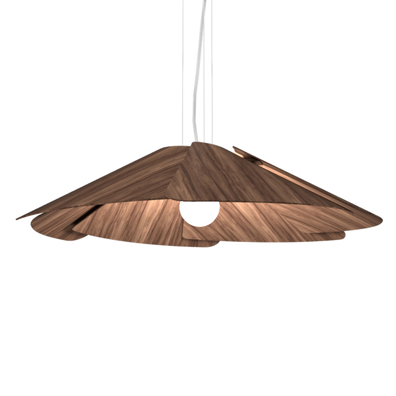 Fuchsia 1 - Light Pendant, American Walnut