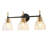 3-Light Modern Clear Glass Vanity Light