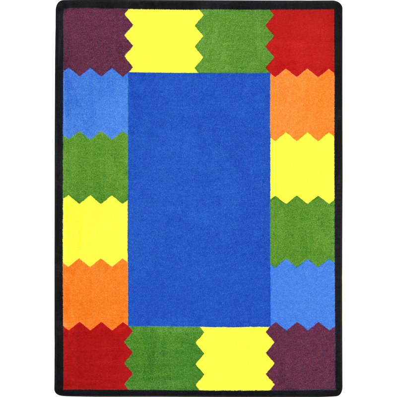 Tapis Block Party par Joy Carpets, Rectangle 5 pi 4 po x 7 pi 8 po