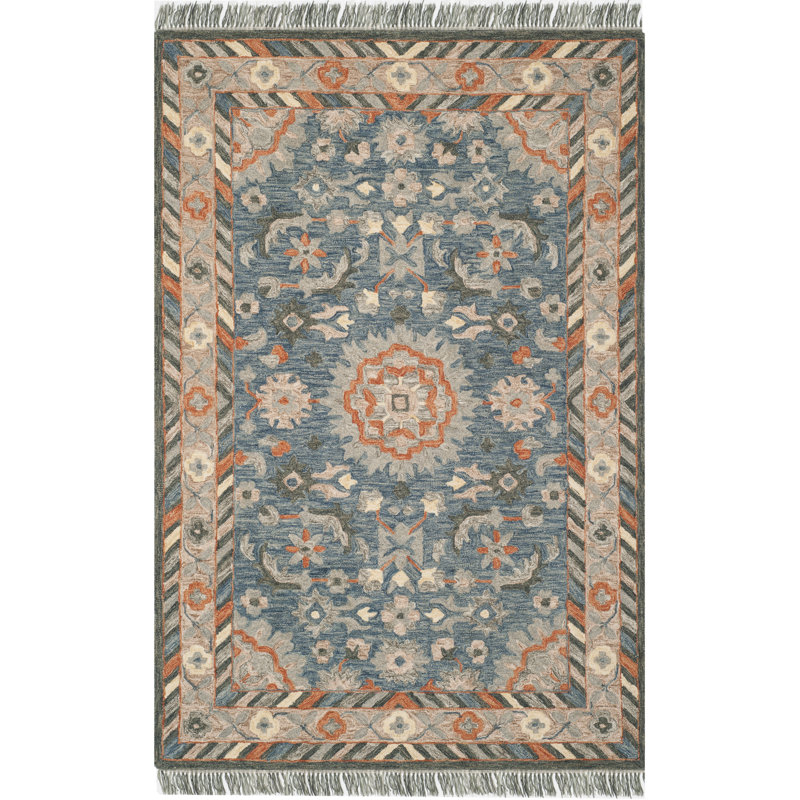 Vahakn Hand Tufted Wool Oriental Rug, Rectangle 5' x 8'