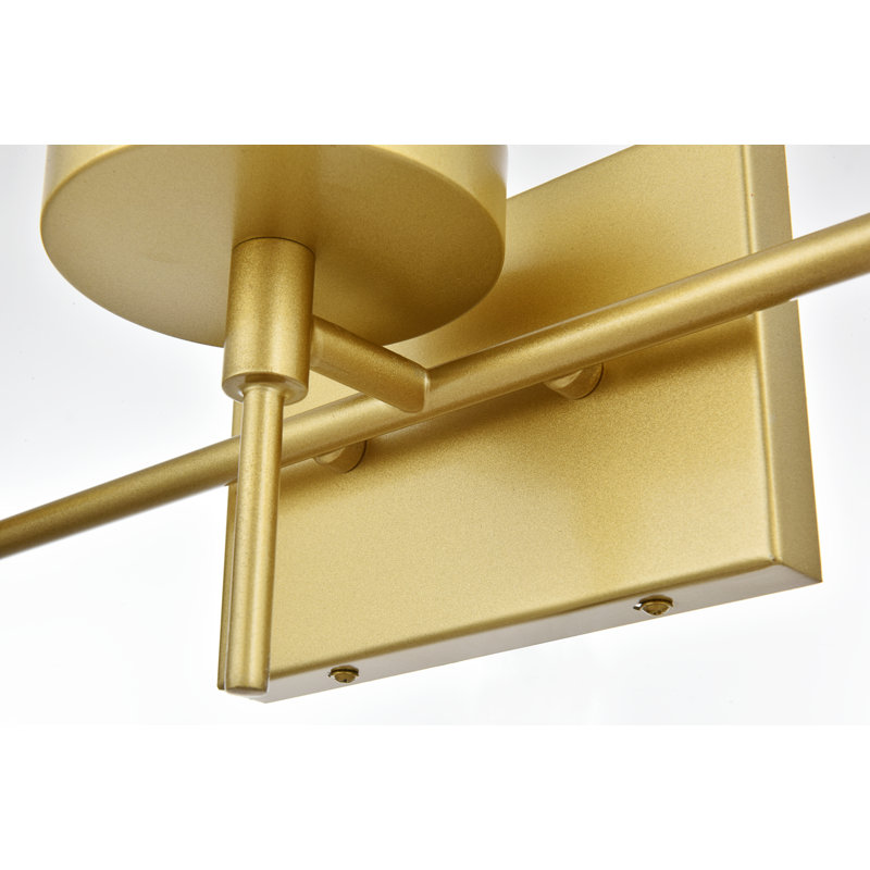 Éclairage pour meuble-lavabo à intensité variable Annisha, Laiton, H 11 po x l 24 po x P 24 po, 3 lumières