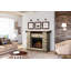 Dimplex Featherston Electric Fireplace with Mantel Surround Package - Pine w/ Grey Stone-Look Shelf