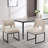 Markque 18.3" H Boucle/Linen Upholstered Parsons Chair with Metal Frame-1421869100