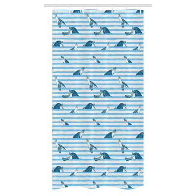 Striped Shower Curtain with Hooks Included