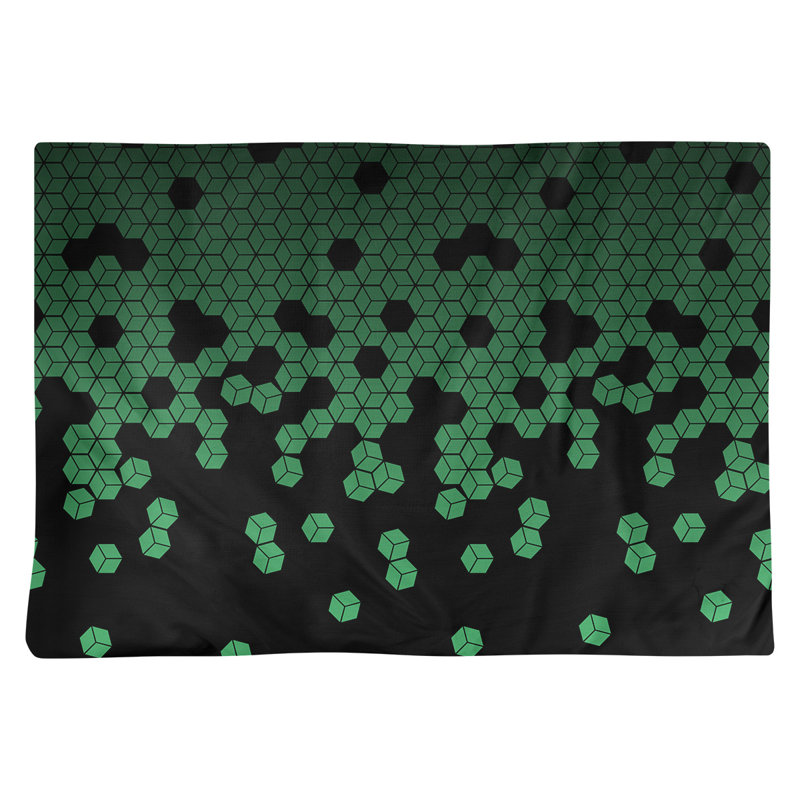 Napperon en coton 18 po culbuant cube, Vert