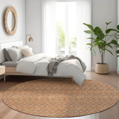Tapis orange intérieur / extérieur lavable Lozenza 