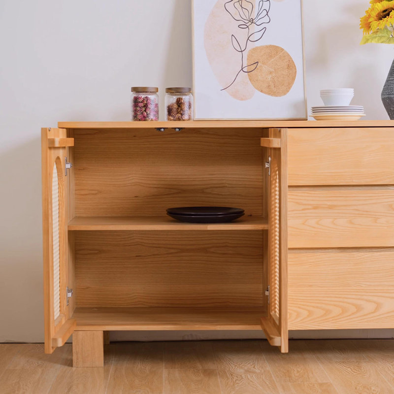 Wabi-sabi style simple sideboard cabinet
