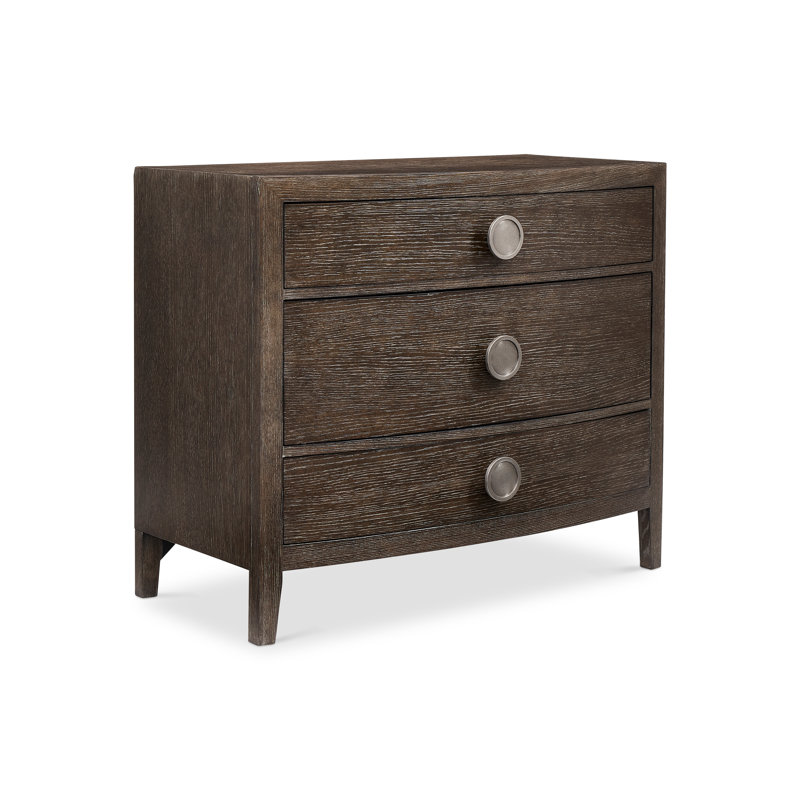Linea 38'' W Nightstand, Linea - Cerused Charcoal Finish