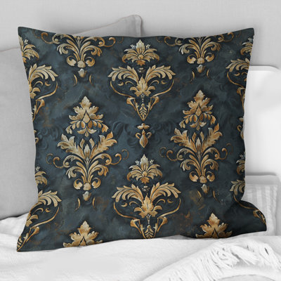 Or noir damassé Glamour II - coussin damassé